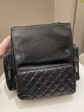 Chanel Quilted Casual Rock Backpack Black Aged Calf