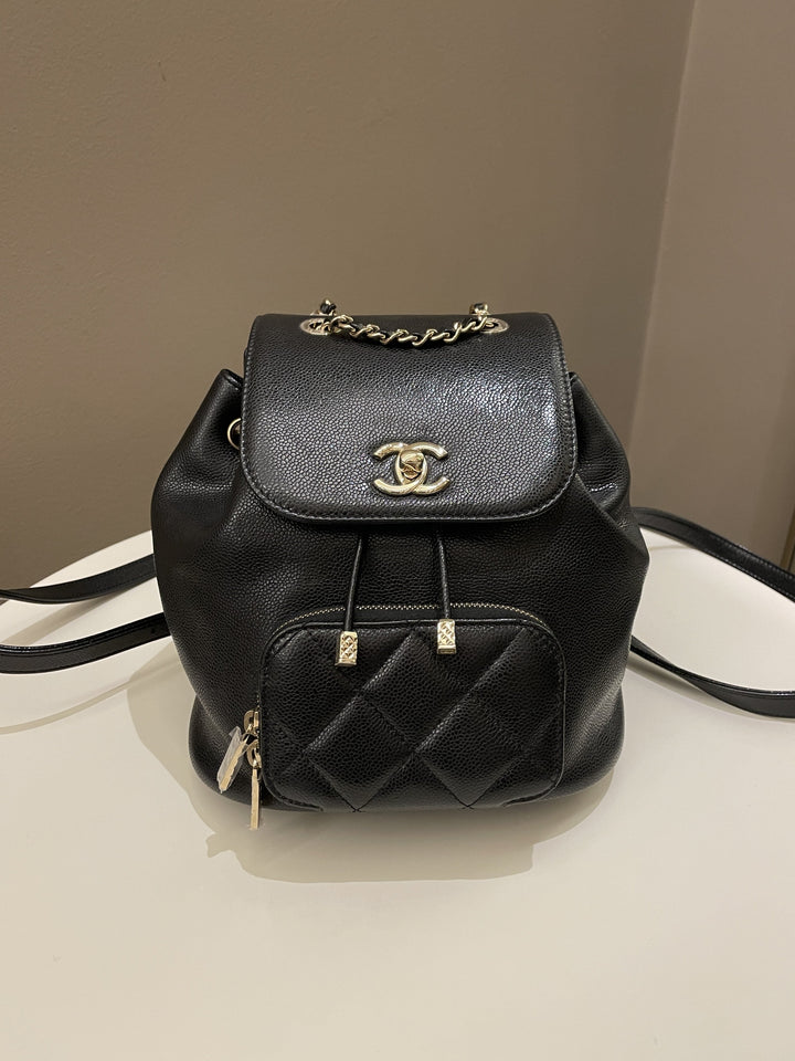 Chanel 22B Business Affinity Backpack Black Caviar