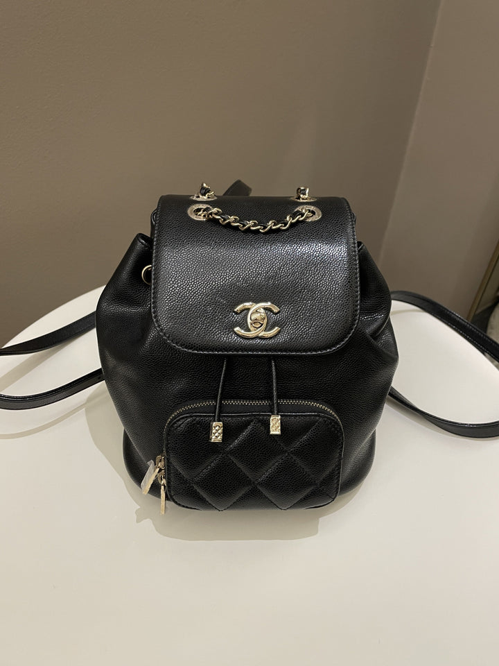 Chanel 22B Business Affinity Backpack Black Caviar