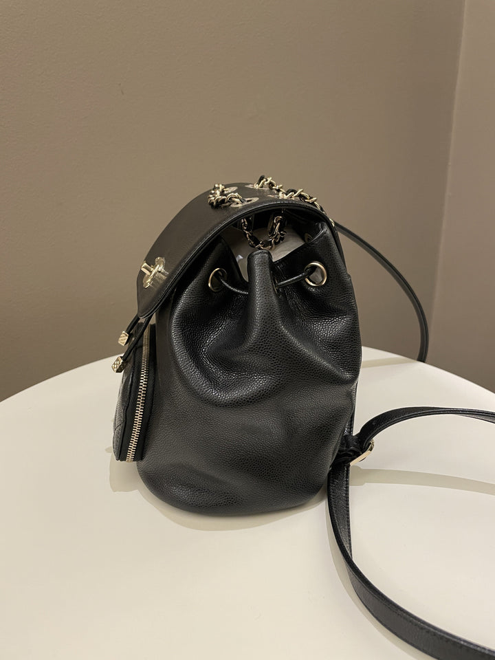 Chanel 22B Business Affinity Backpack Black Caviar
