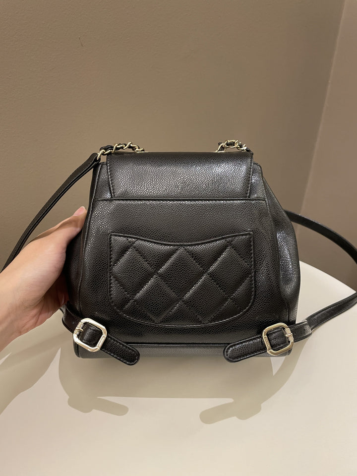 Chanel 22B Business Affinity Backpack Black Caviar