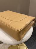 Chanel Vintage Vertical XL Cc Flap Dark Beige Gold Caviar