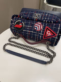 Chanel Airline Tweed Flap Bag Multicolor Tweed