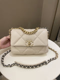 Chanel 19 Flap Bag Beige Lambskin