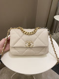 Chanel 19 Flap Bag Beige Lambskin