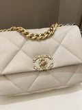 Chanel 19 Flap Bag Beige Lambskin
