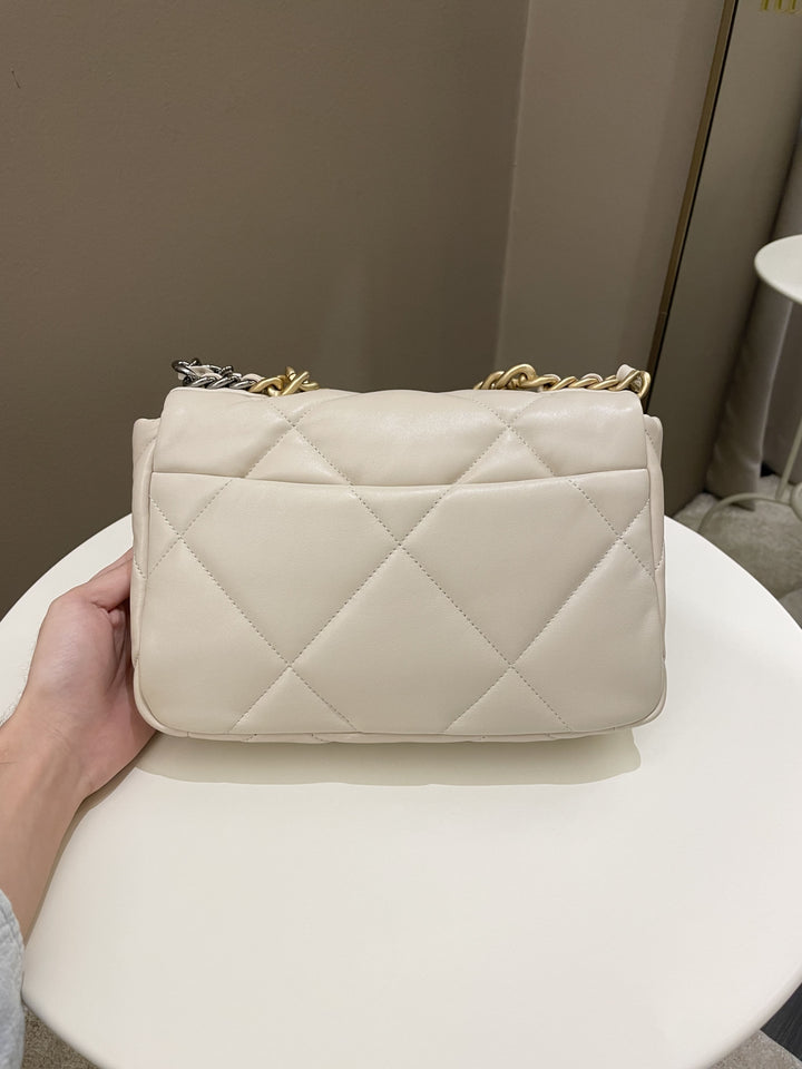 Chanel 19 Flap Bag Beige Lambskin