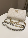 Chanel 19 Flap Bag Beige Lambskin