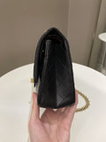 Chanel 2.55 225 Quilted Reissue Double Flap Black Aged Calfskin