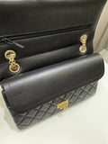 Chanel 2.55 225 Quilted Reissue Double Flap Black Aged Calfskin
