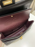 Chanel 2.55 225 Quilted Reissue Double Flap Black Aged Calfskin