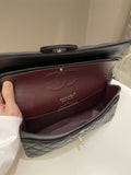 Chanel Classic Quilted Medium Double Flap Black Lambskin