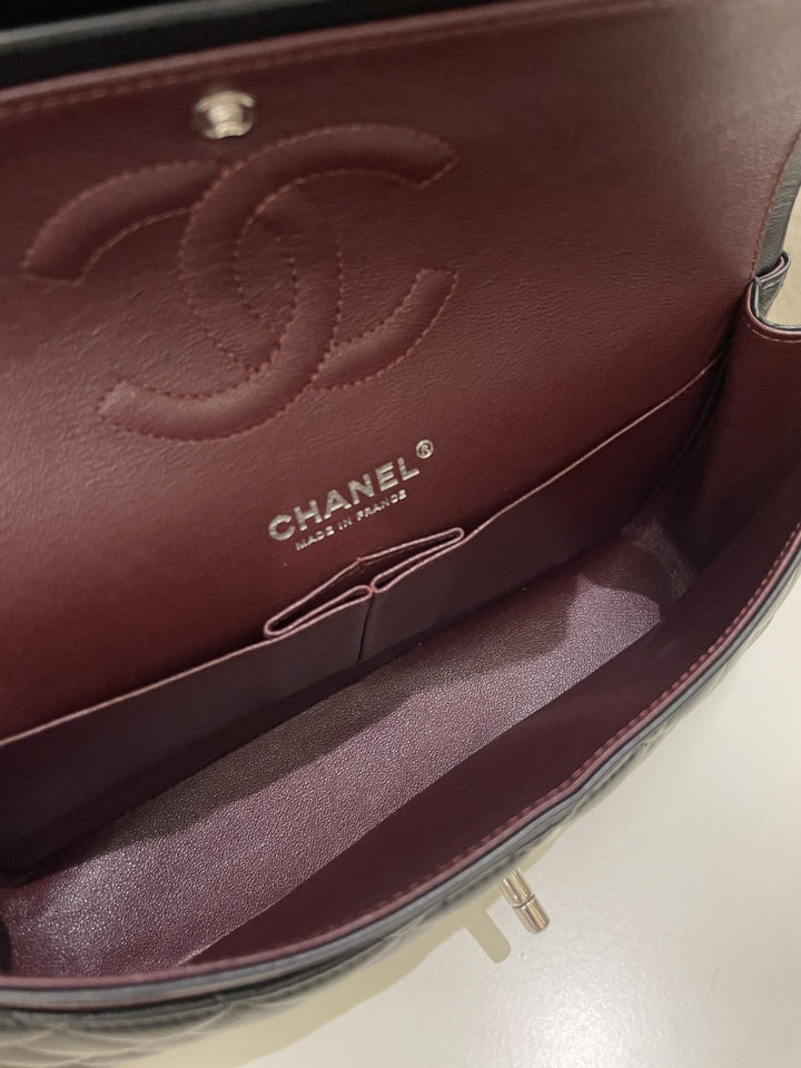 Chanel Classic Quilted Medium Double Flap Black Lambskin