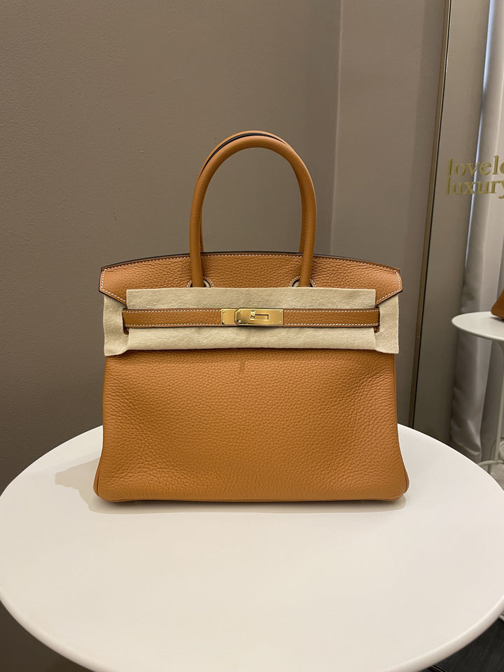 Hermes Birkin 30 Toffee Clemence