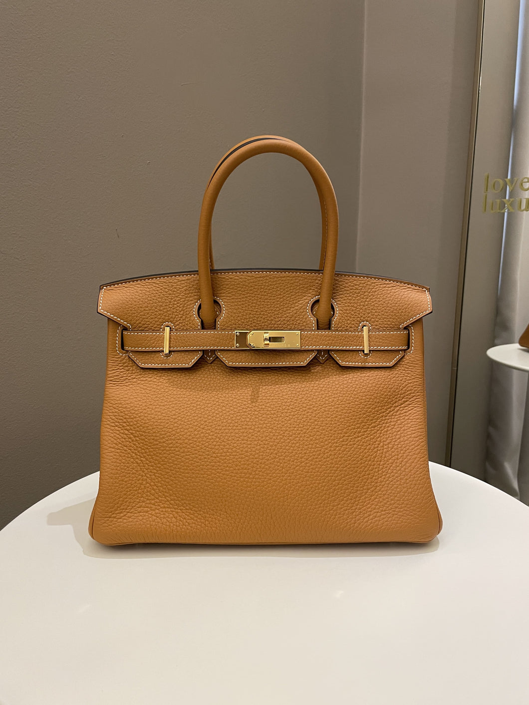 Hermes Birkin 30 Toffee Clemence