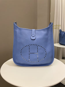 Hermes Evelyne GM Blue Paradise Clemence