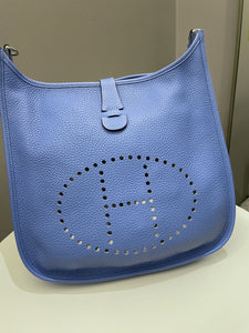 Hermes Evelyne GM Blue Paradise Clemence