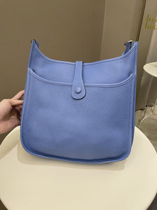 Hermes Evelyne GM Blue Paradise Clemence