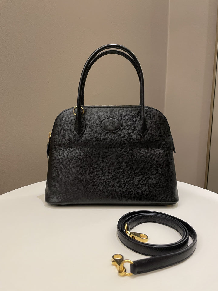 Hermes Bolide 27 Black Epsom