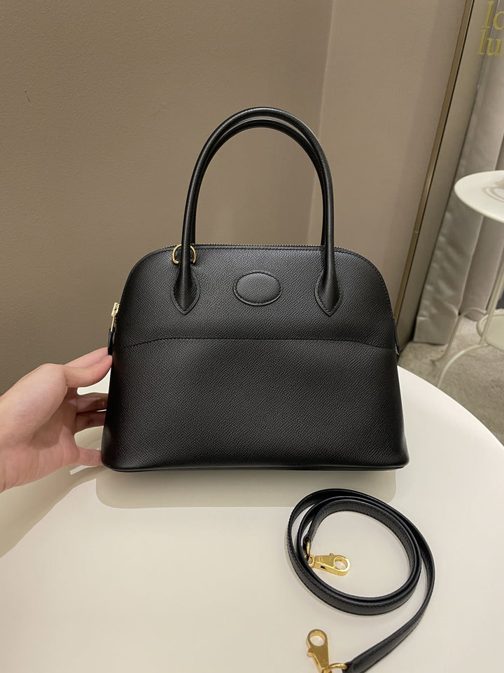 Hermes Bolide 27 Black Epsom