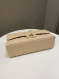 Chanel Classic Quilted Medium Double Flap Beige Caviar