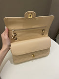 Chanel Classic Quilted Medium Double Flap Beige Caviar