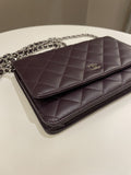Chanel Classic Quilted Wallet On Chain Dark Burgundy