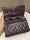Chanel Classic Quilted Wallet On Chain Dark Burgundy