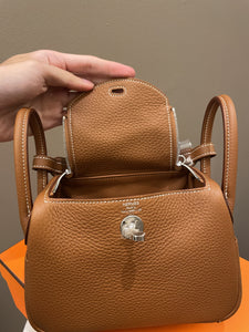 Hermes Mini Lindy Gold Clemence