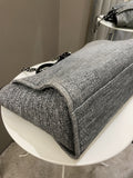 Chanel Deauville Shopper Tote Grey/ Black Canvas