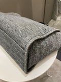 Chanel Deauville Shopper Tote Grey/ Black Canvas