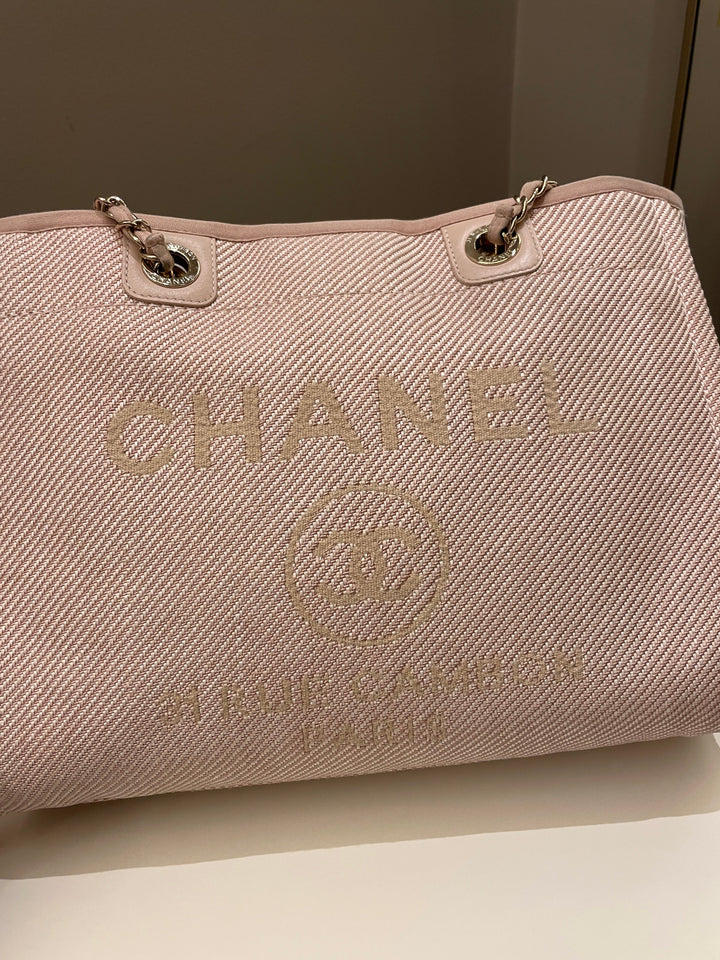 Chanel Deauville Shopper Tote Beige