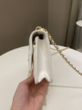 Chanel Quilted Wallet on Chain White Calfskin
