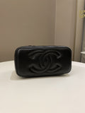 Chanel Top Handle Quilted Mini Vanity Rectangular Black Lambskin