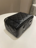 Chanel Top Handle Quilted Mini Vanity Rectangular Black Lambskin
