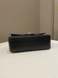 Chanel Classic Chevron Mini Rectangular Black Lambskin