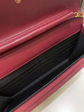 Chanel CC Filigree Wallet On Chain Burgundy/ Black Caviar