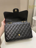 Chanel Classic Quilted Jumbo Single Flap Black Caviar