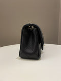 Chanel 23C Pearl Crush Quilted Mini Rectangular Black Lambskin