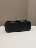 Chanel 23C Pearl Crush Quilted Mini Rectangular Black Lambskin