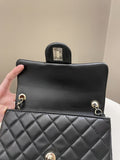 Chanel 23C Pearl Crush Quilted Mini Rectangular Black Lambskin