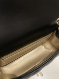 Chanel 23C Pearl Crush Quilted Mini Rectangular Black Lambskin