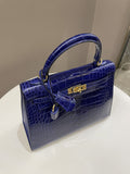 Hermes Kelly Sellier 25 Bleu Croc