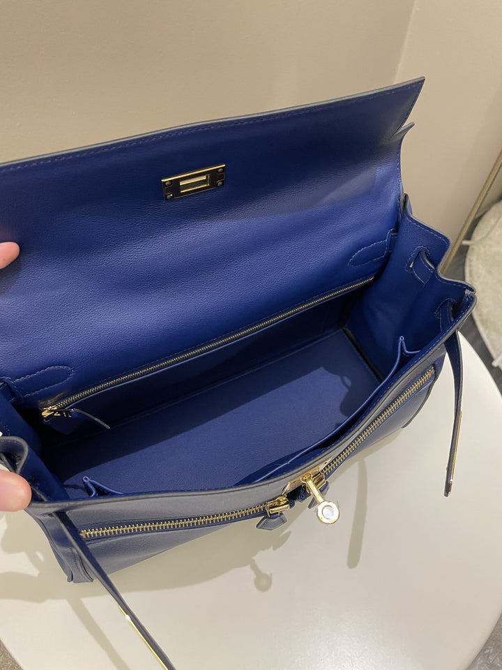 Hermes Kelly Lakis 32 Bleu Saphir Swift