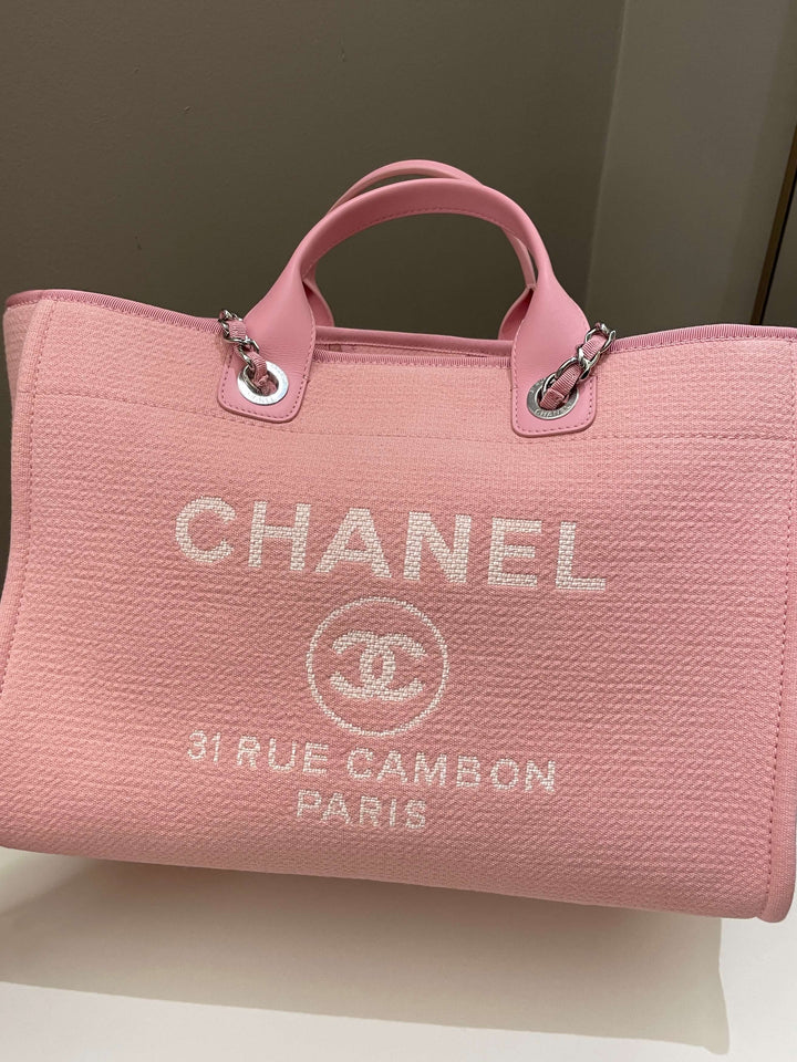 Chanel Deauville Shopper Tote Pink