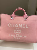 Chanel Deauville Shopper Tote Pink