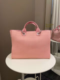 Chanel Deauville Shopper Tote Pink