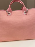 Chanel Deauville Shopper Tote Pink