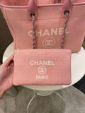 Chanel Deauville Shopper Tote Pink