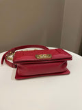 Chanel Quilted Small Boy Red Caviar